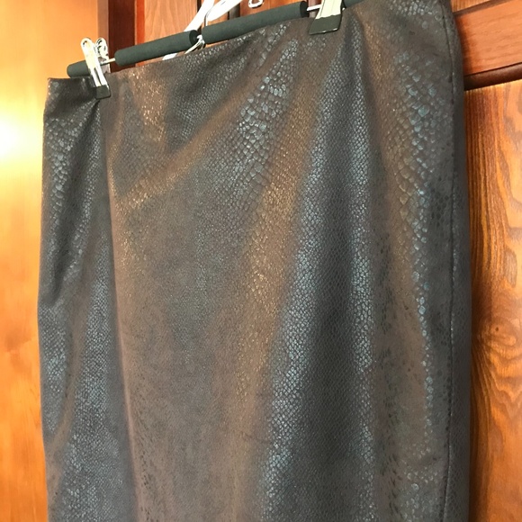 Brown "Snakeskin" Skirt, Sz4P. DP-01 - Picture 7 of 7